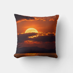Cojín Decorativo Atardecer Cárdeno Dramático Arte Fino 