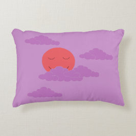 Cojín Decorativo Atardecer con Nubes Púrpuras: 