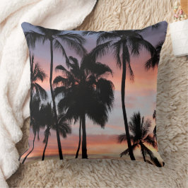 Cojín Decorativo Atardecer de palmeras tropicales