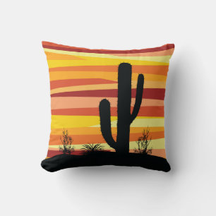 Cojín Decorativo Atardecer del desierto geométrico
