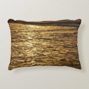 Cojín Decorativo Atardecer en California olas océano paisaje marino