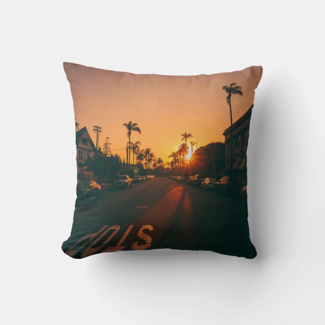 Cojín Decorativo Atardecer en el horizonte (Anverso)
