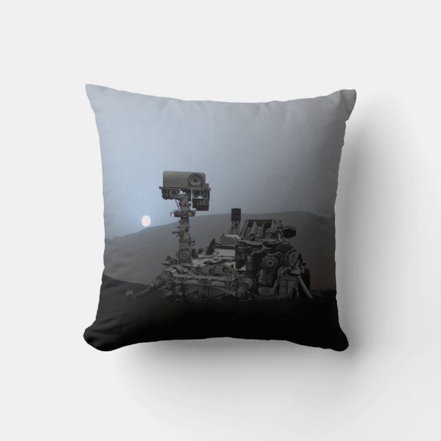 Cojín Decorativo Atardecer en el Rover de la curiosidad de Marte (Anverso)