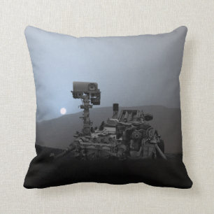 Cojín Decorativo Atardecer en el Rover de la curiosidad de Marte