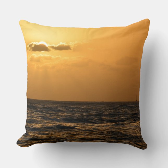 Cojín Decorativo Atardecer en Hawái, Koloa (Anverso)