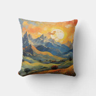 Cojín Decorativo Atardecer en las montañas