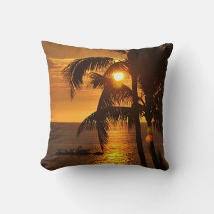 Cojín Decorativo Atardecer hawaiano absolutamente impresionante