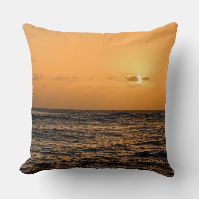 Cojín Decorativo Atardecer oceánico en Hawái (Anverso)