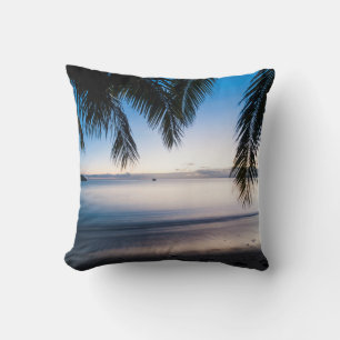 Cojín Decorativo Atardecer paisaje marino tropical, Fiji