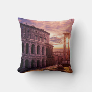 Cojín Decorativo Atardecer sobre el Coliseo de Roma