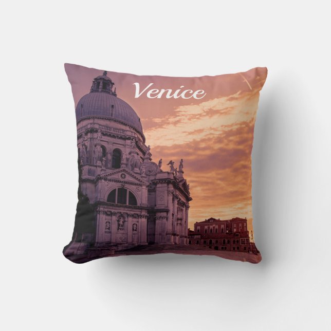 Cojín Decorativo Atardecer sobre la Basílica de Venecia (Anverso)