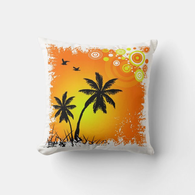 Cojín Decorativo Atardecer tropical (Anverso)