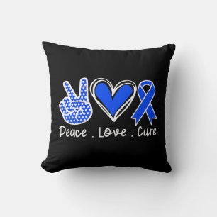 Cojín Decorativo Ataxia Mes de Conciencia Cura de Amor de la Cinta