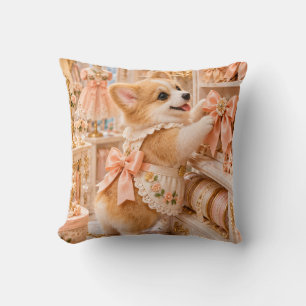 Cojín Decorativo Atelier Floral Boutique de Cinta Corgi Melocotón