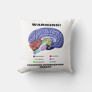 Cojín Decorativo ¡Atención! Se necesita humor cerebral para interve