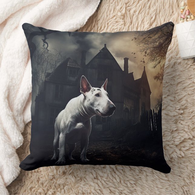 Cojín Decorativo Aterrador de Bull Terrier Halloween (Manta)