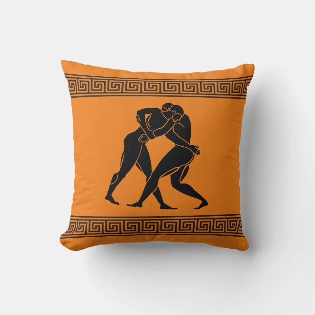 Cojín decorativo Atletas de Lucha Griega (Anverso)
