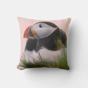 Cojín Decorativo Atlético de Puffin (Fratercula arctica)