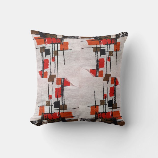 Cojín Decorativo Atómico de mediados de siglo 4 (Anverso)