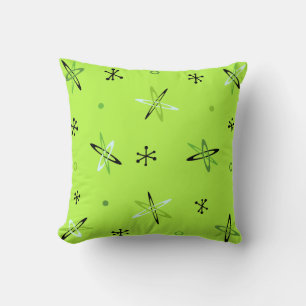 Cojín Decorativo Atómico estallido de la edad Chartreuse