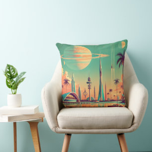 Cojín Decorativo Atómico Futurista Nuevo Florida