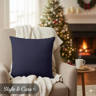 Cojín Decorativo Atractivo azul de la marina de personalizable