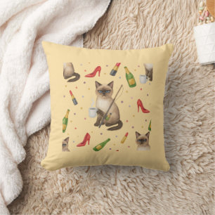 Cojín Decorativo Atractivo de pesca de gato