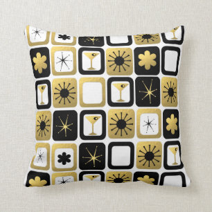 Cojín decorativo atractivo retro del oro
