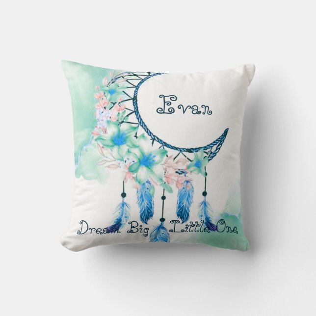 Cojín Decorativo Atrapasueños personalizado para niño bebé  (Anverso)