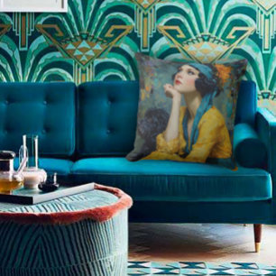 Cojín Decorativo Atrévete a ser Deco al estilo Flapper