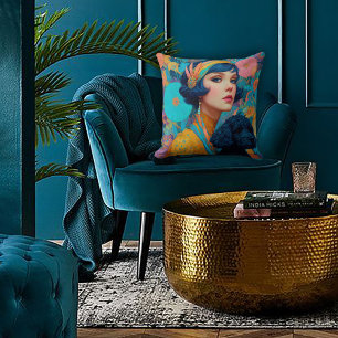 Cojín Decorativo Atrévete a ser Deco al estilo Flapper