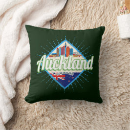 Cojín Decorativo Auckland New Zealand retro skyline vintage