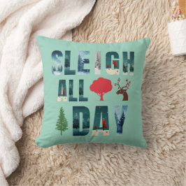 Cojín Decorativo Audaces Mascarillas Letras Escenas De Invierno 'Sl