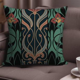 Cojín Decorativo Audaz Art Nouveau Maximalista