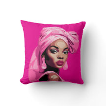 Audaz belleza en arte rosado afrocéntrico