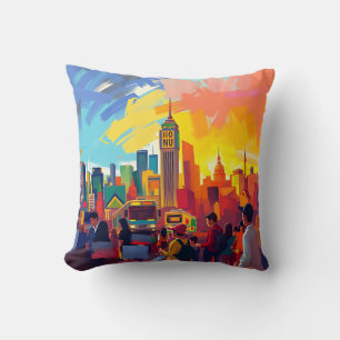 Cojín Decorativo Audaz Cityscape Impresionista