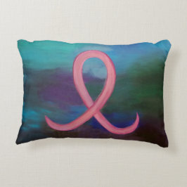 Cojín Decorativo Audaz Concienciación sobre el cáncer de mama Resum