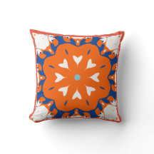 Cojín decorativo audaz de inspiración mediterránea