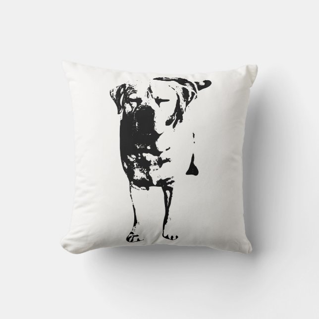 Cojín Decorativo Audaz presencia canina (Anverso)