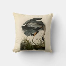 Cojín Decorativo Audubon Great Blue Heron Marsh Bird