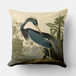 Cojín Decorativo Audubon Louisiana Heron Birds America Art