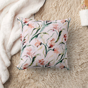 Cojín Decorativo August Birth Flower Gladiolus Watercolor Pattern