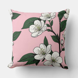 Cojín Decorativo Aumentan los audaces cerezos en rosado