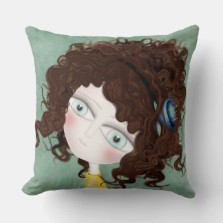 Cojín Decorativo Aumento del ojo de muñeca de arte