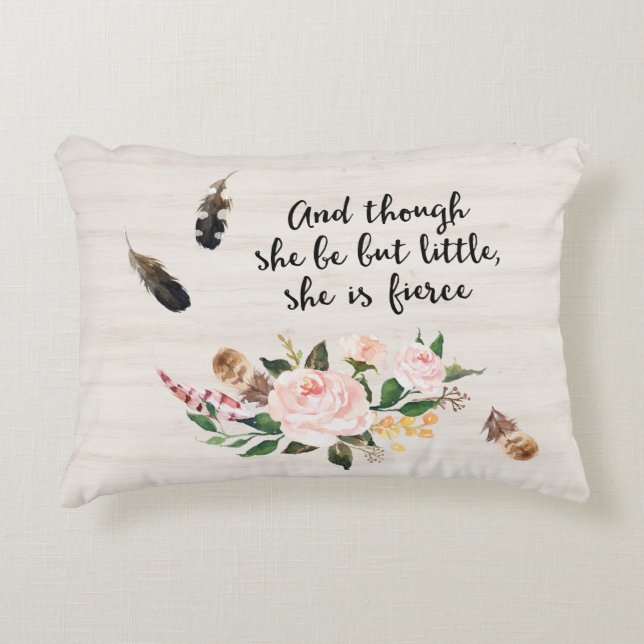 Cojín Decorativo Aunque sea pequeña, es feroz (Anverso)