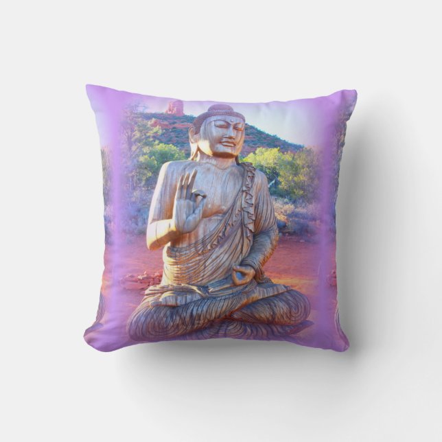 Cojín Decorativo aura lavanda buddha (Anverso)