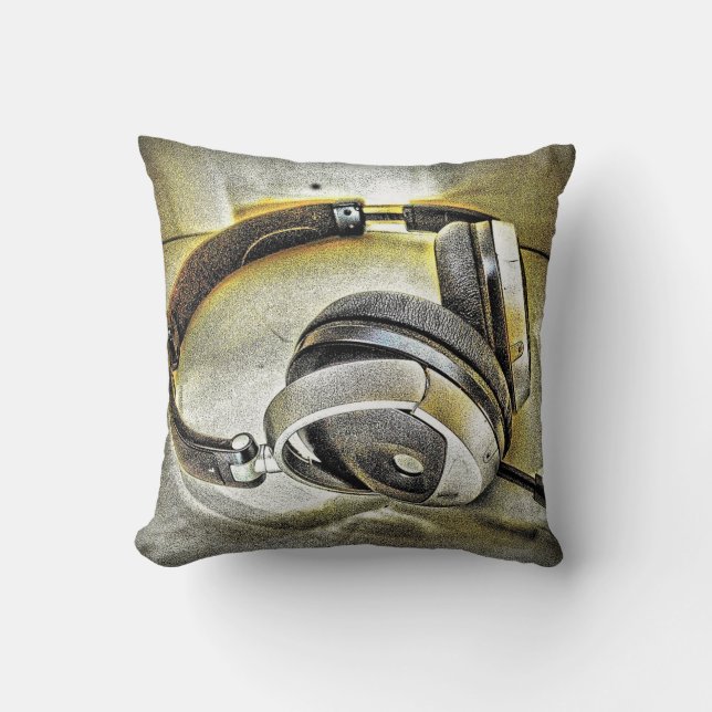 Cojín Decorativo Auriculares (Anverso)