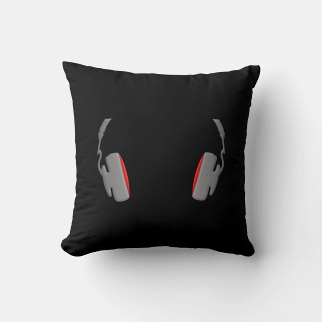 Cojín Decorativo Auriculares Guay simple y elegante (Anverso)