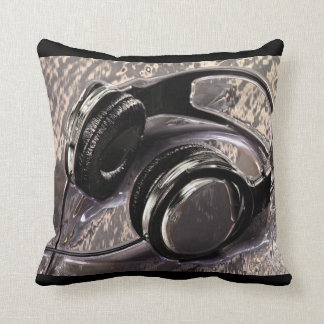 Cojín Decorativo Auriculares metálicos de la música