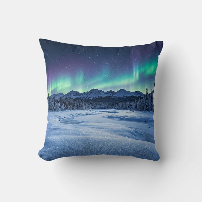 Cojín Decorativo Aurora Boreal (Anverso)